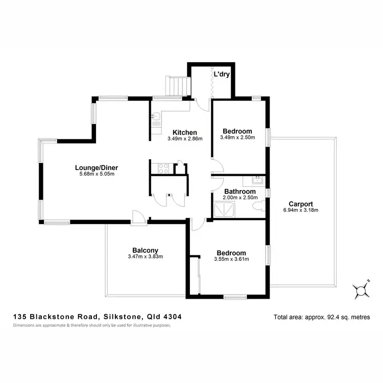 Floorplan of Homely house listing, 135 Blackstone Road, Silkstone QLD 4304