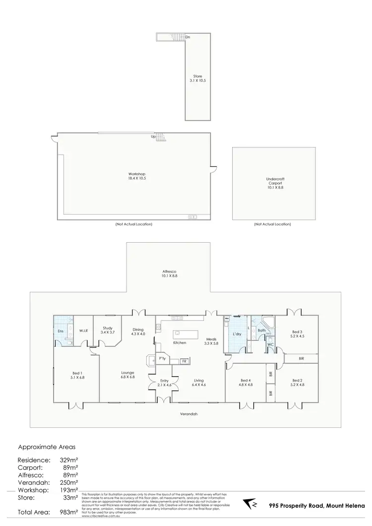 Floorplan of Homely house listing, 995 Prosperity Road, Mount Helena WA 6082
