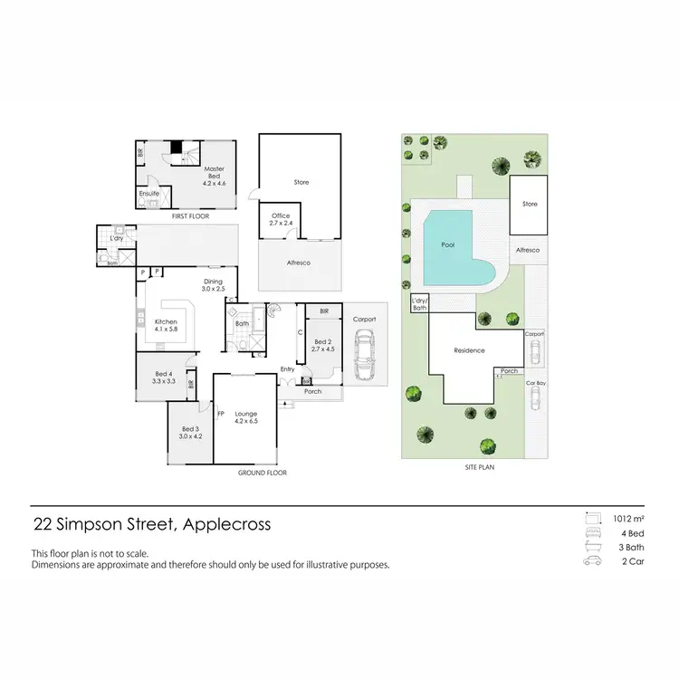 Floorplan of Homely house listing, 22 Simpson Street, Applecross WA 6153