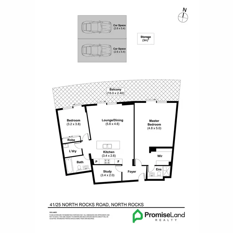 Floorplan of Homely apartment listing, 41/23-25 North Rocks Road, North Rocks NSW 2151