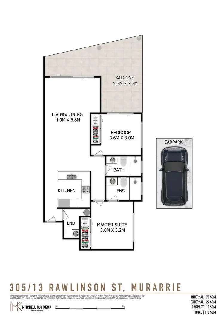 Floorplan of Homely apartment listing, 305/13-15 Rawlinson Street, Murarrie QLD 4172