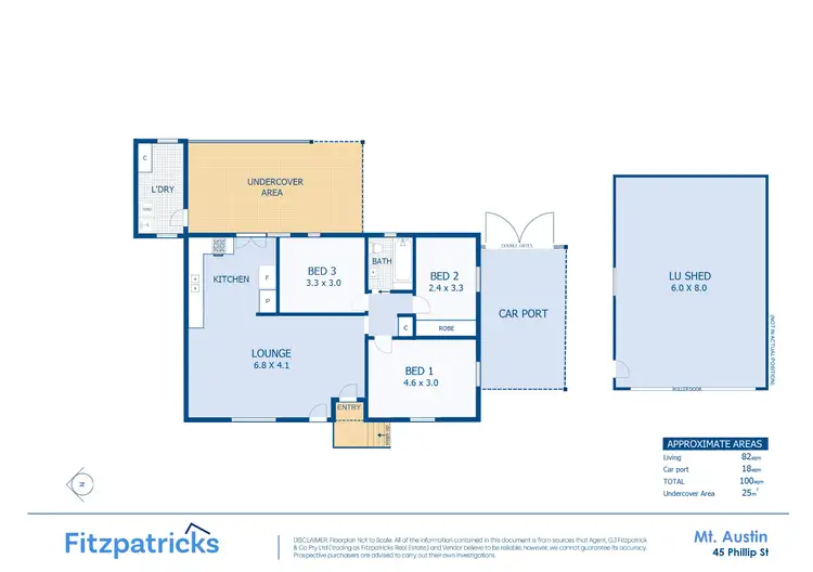 Floorplan of Homely house listing, 45 Phillip Avenue, Mount Austin NSW 2650