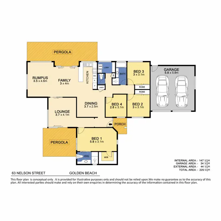 Floorplan of Homely house listing, 63 Nelson Street, Golden Beach QLD 4551