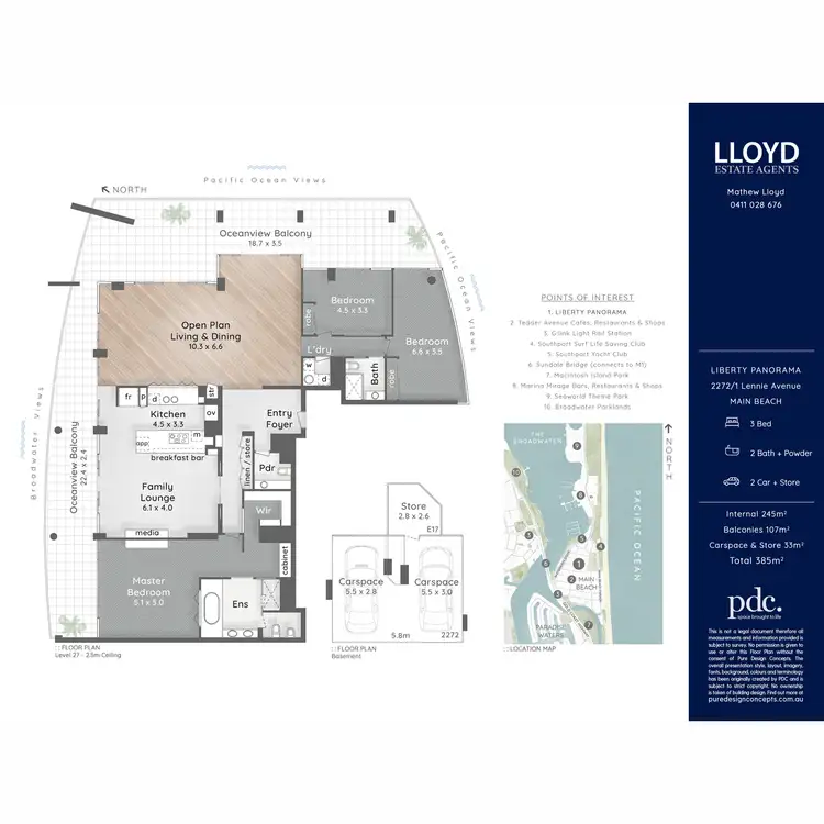 Floorplan of Homely apartment listing, 2272/1 Lennie Avenue, Main Beach QLD 4217