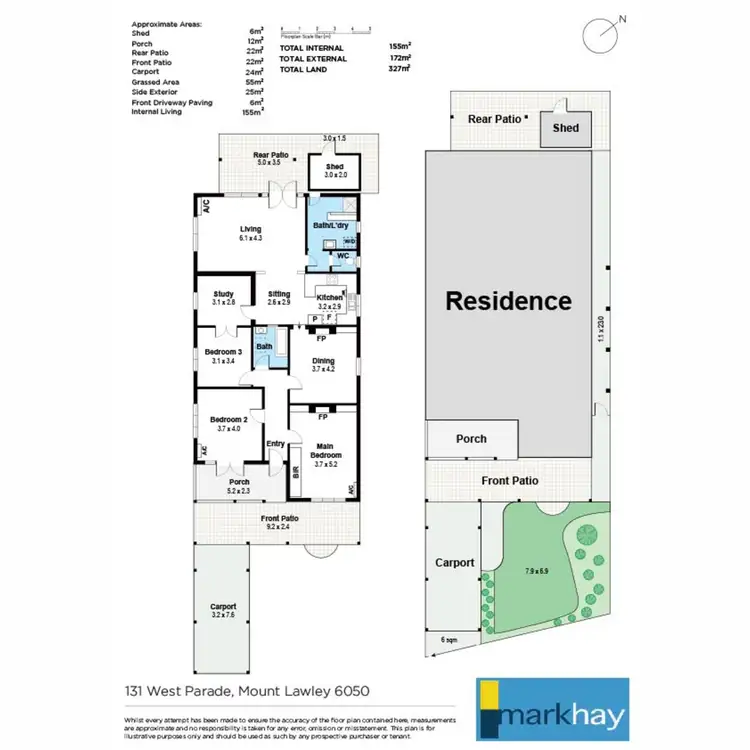 Floorplan of Homely house listing, 131 West Parade, Mount Lawley WA 6050