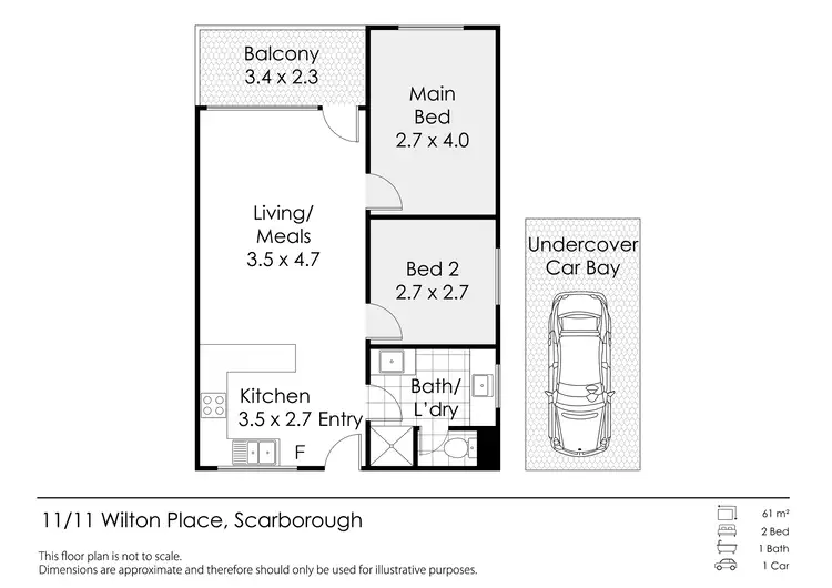 Floorplan of Homely apartment listing, 11/11 Wilton Place, Scarborough WA 6019