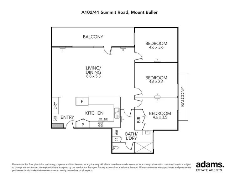 Floorplan of Homely apartment listing, A102/41 Summit Road, Mount Buller VIC 3723