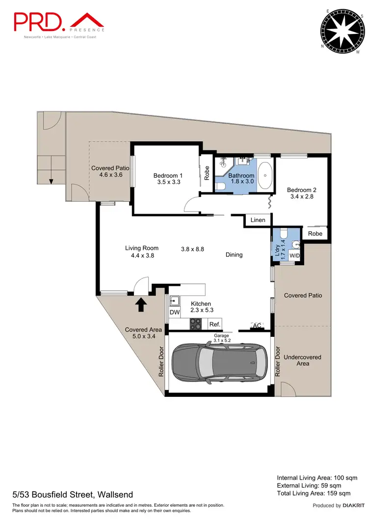 Floorplan of Homely villa listing, 5/53 Bousfield Street, Wallsend NSW 2287