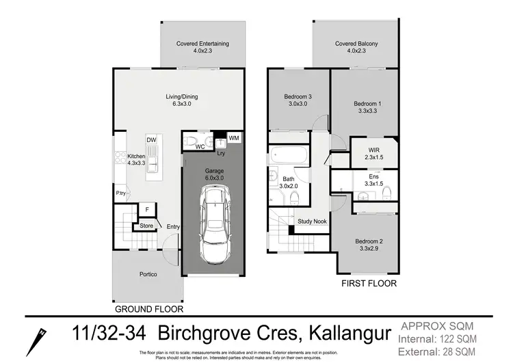 Floorplan of Homely townhouse listing, 11/32 Birchgrove Crescent, Kallangur QLD 4503