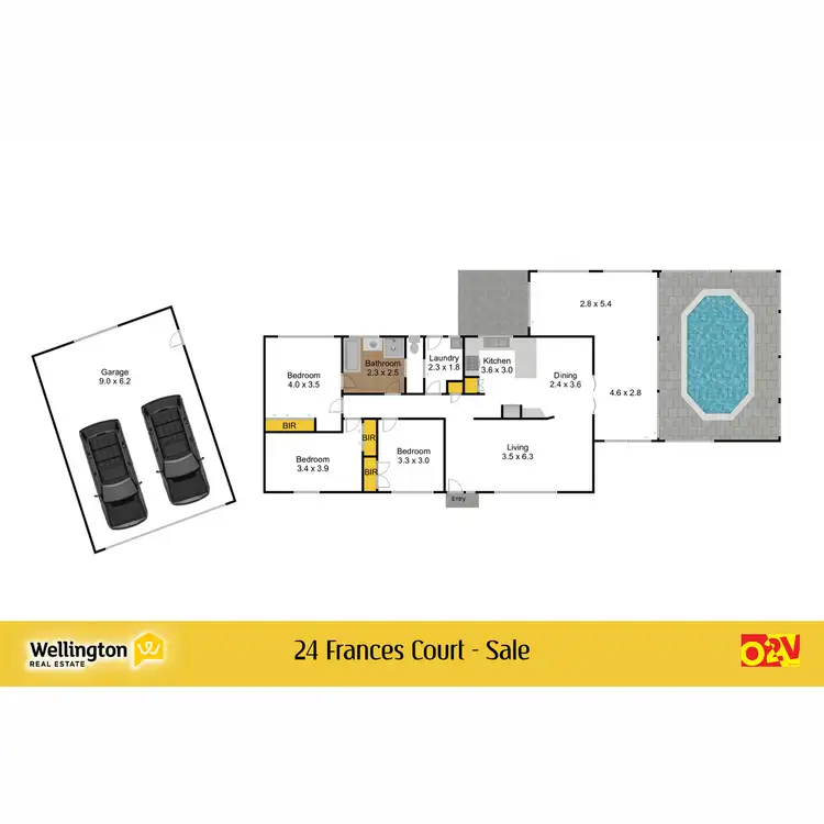Floorplan of Homely house listing, 24 Frances Court, Sale VIC 3850