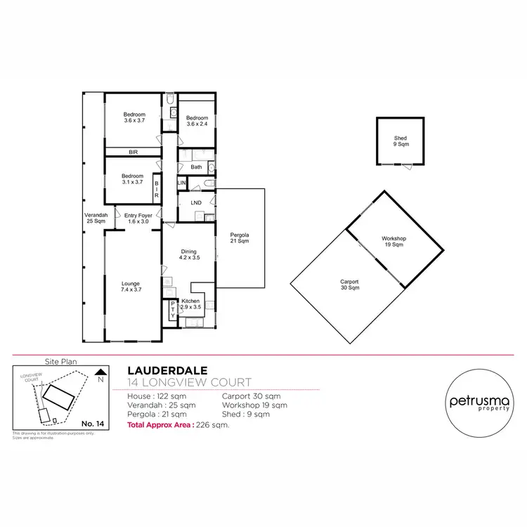 Floorplan of Homely house listing, 14 Longview Court, Lauderdale TAS 7021