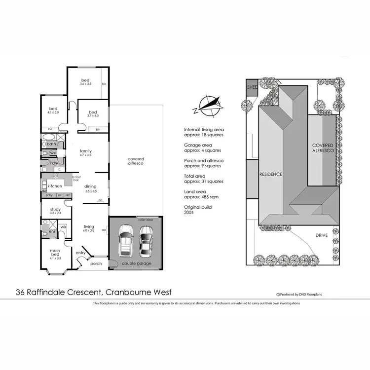 Floorplan of Homely house listing, 36 Raffindale Crescent, Cranbourne West VIC 3977