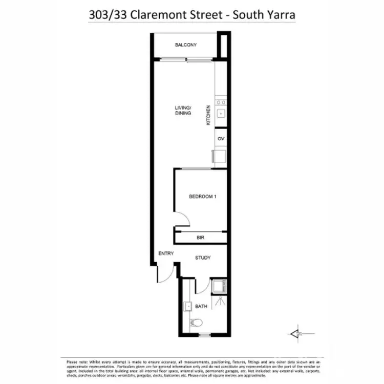 Floorplan of Homely apartment listing, 303/33 Claremont Street, South Yarra VIC 3141