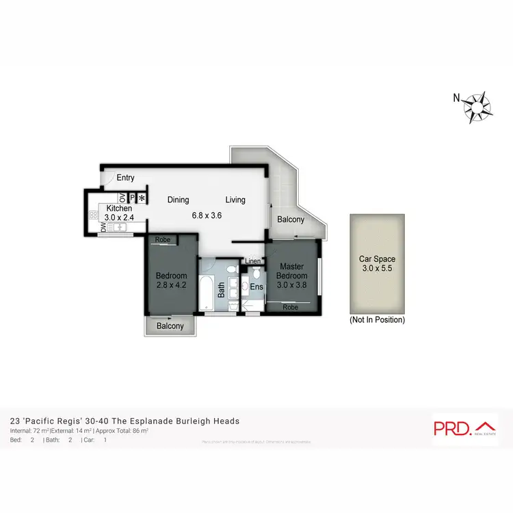 Floorplan of Homely apartment listing, 23/30-40 The Esplanade, Burleigh Heads QLD 4220