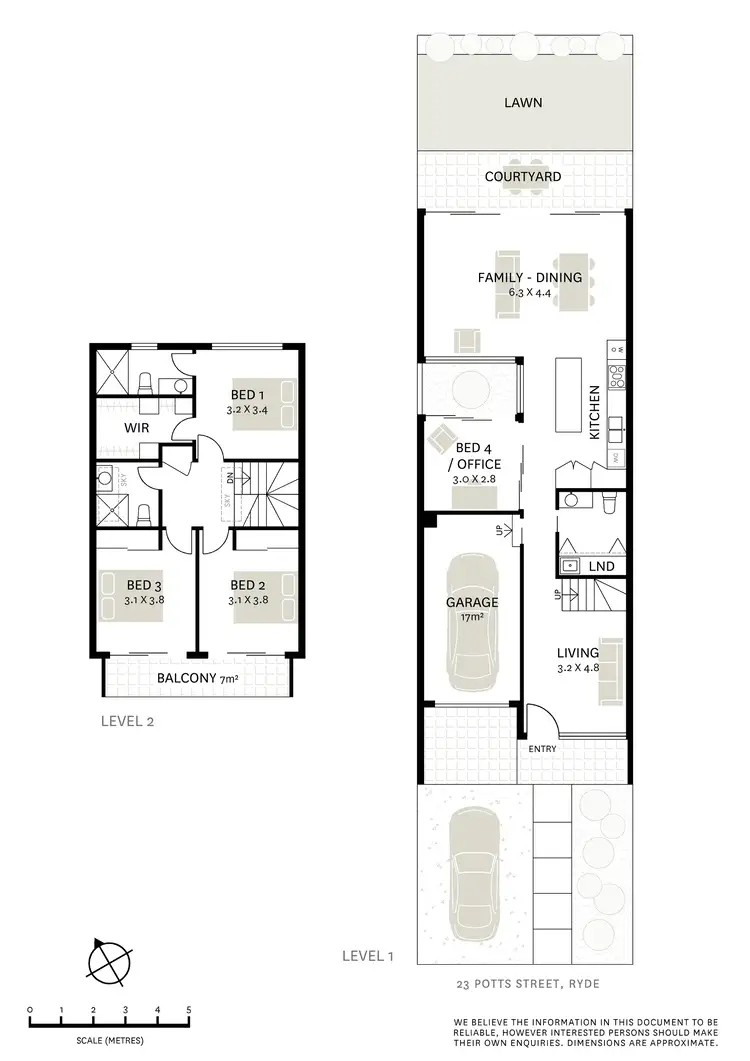 Floorplan of Homely semi-detached listing, 23 Potts Street, Ryde NSW 2112