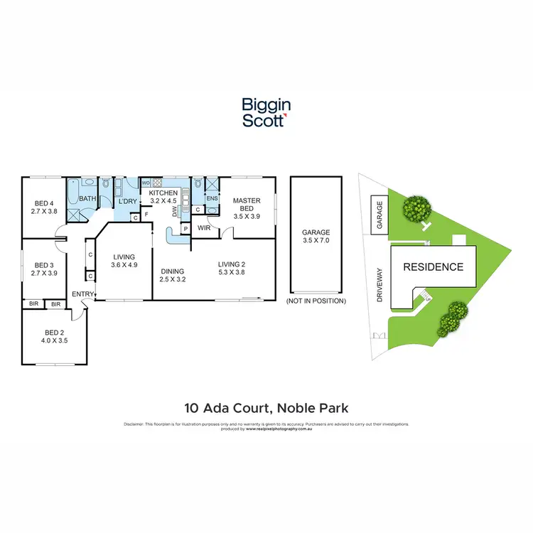 Floorplan of Homely house listing, 10 Ada Court, Noble Park VIC 3174