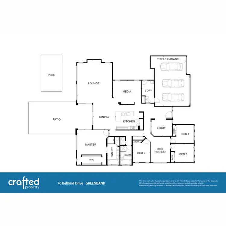 Floorplan of Homely house listing, 76 Bellbird Drive, Greenbank QLD 4124
