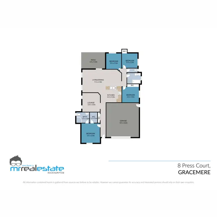 Floorplan of Homely house listing, 8 Press Court, Gracemere QLD 4702