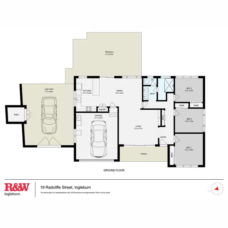 Floorplan of Homely house listing, 19 Radcliffe Street, Ingleburn NSW 2565