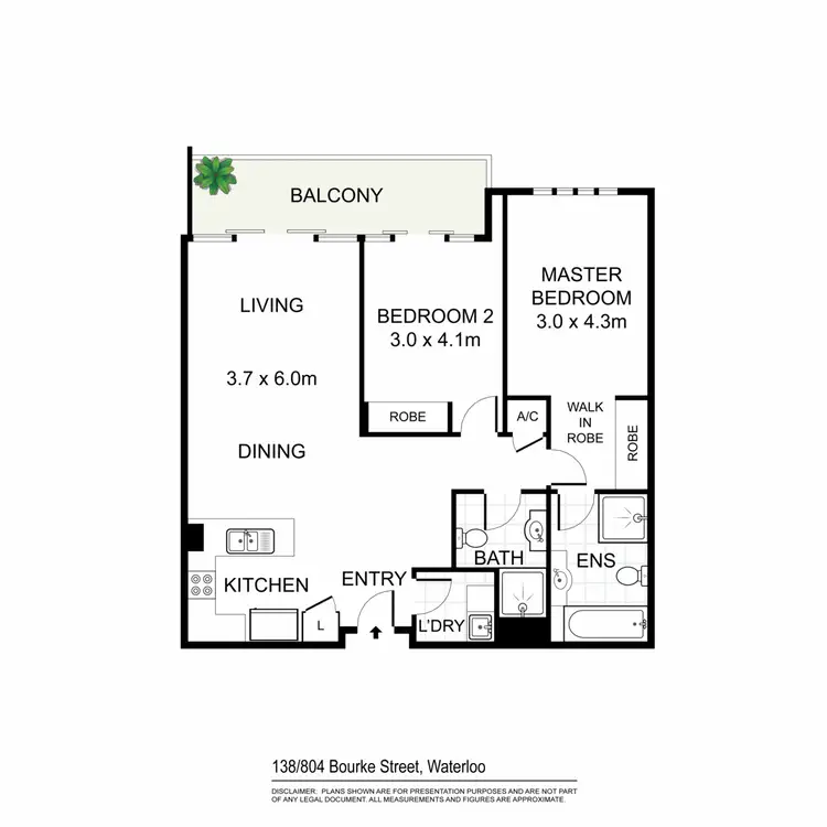 Floorplan of Homely apartment listing, 138/804 Bourke Street, Waterloo NSW 2017