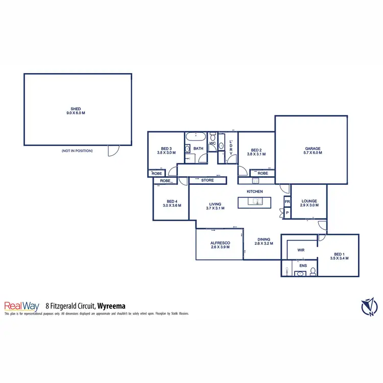 Floorplan of Homely house listing, 8 Fitzgerald Circuit, Wyreema QLD 4352