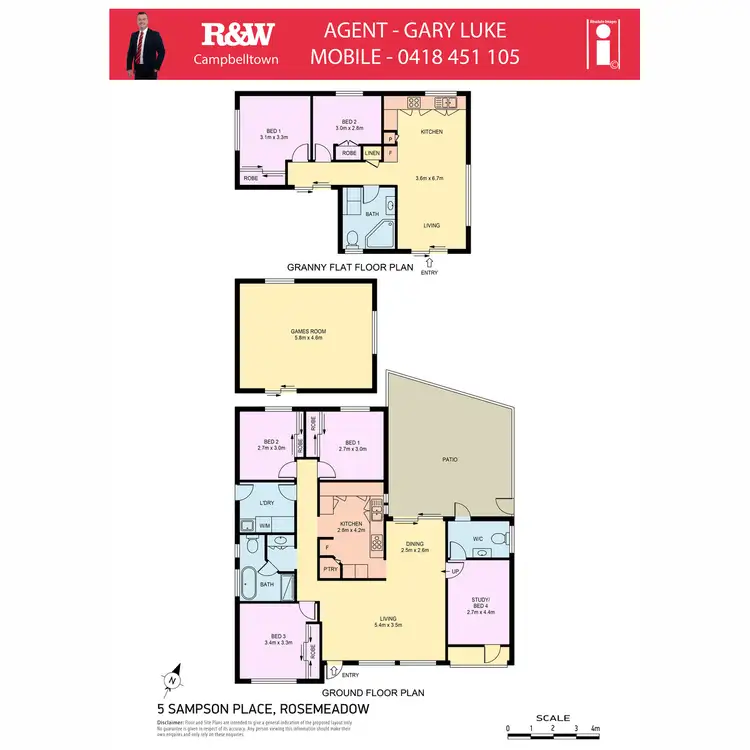 Floorplan of Homely house listing, 5 & 5A Sampson Place, Rosemeadow NSW 2560