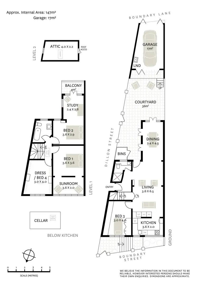 Floorplan of Homely terrace listing, 1&2/33 Boundary Street (Access via Dillon Street), Paddington NSW 2021