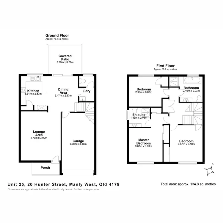 Floorplan of Homely townhouse listing, 25/20 Hunter Street, Manly West QLD 4179
