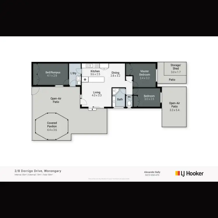 Floorplan of Homely semi-detached listing, 2/8 Dorrigo Drive, Worongary QLD 4213