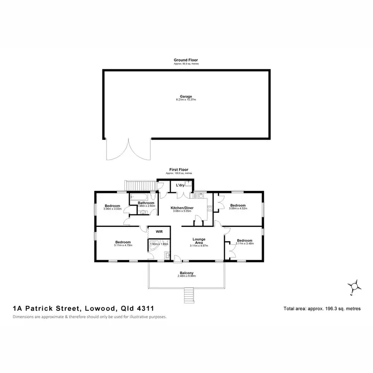 Floorplan of Homely house listing, 1A Patrick Street, Lowood QLD 4311