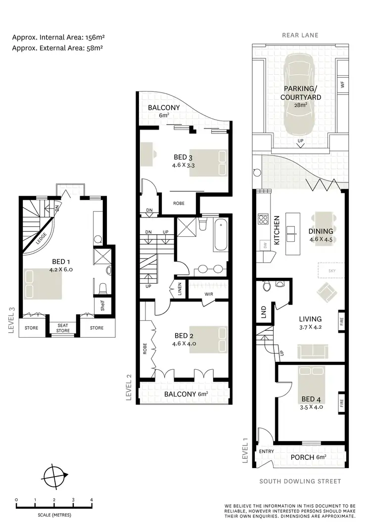 Floorplan of Homely terrace listing, 405 South Dowling Street, Darlinghurst NSW 2010