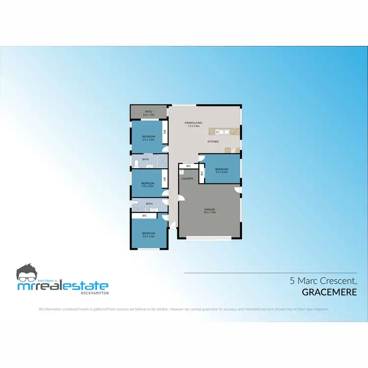 Floorplan of Homely house listing, 5 Marc Crescent, Gracemere QLD 4702