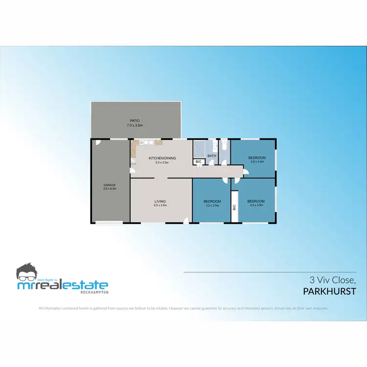 Floorplan of Homely house listing, 3 Viv Close, Parkhurst QLD 4702