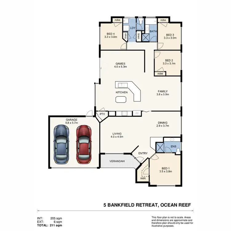 Floorplan of Homely house listing, 5 Bankfield Retreat, Ocean Reef WA 6027