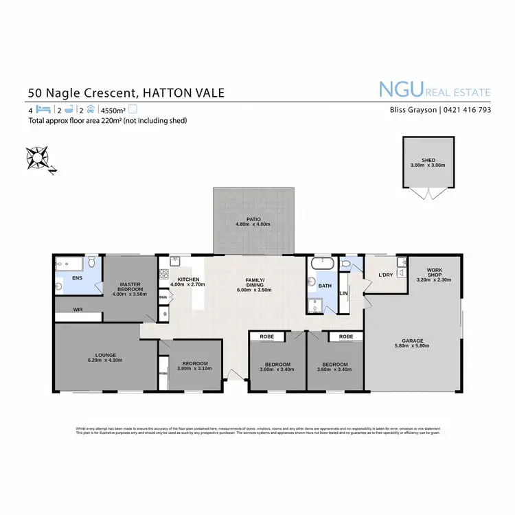 Floorplan of Homely house listing, 50 Nagle Crescent, Hatton Vale QLD 4341