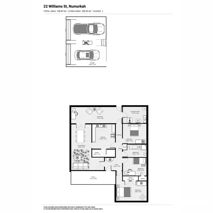 Floorplan of Homely house listing, 22 Williams Street, Numurkah VIC 3636