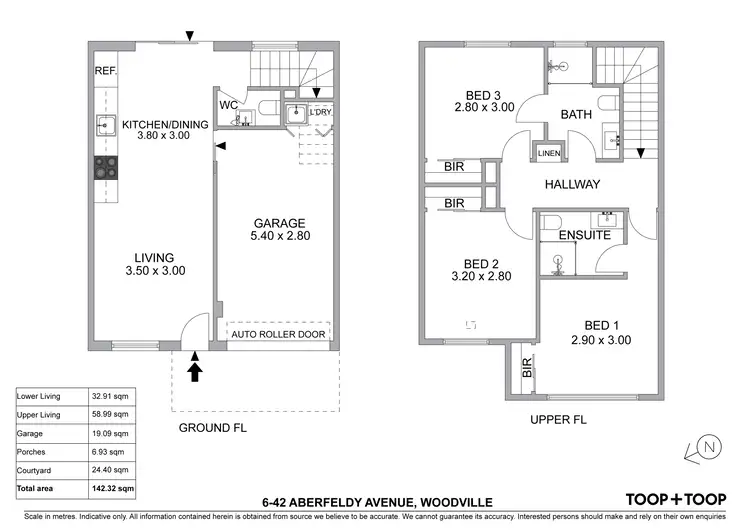 Floorplan of Homely townhouse listing, 6/42 Aberfeldy Avenue, Woodville SA 5011
