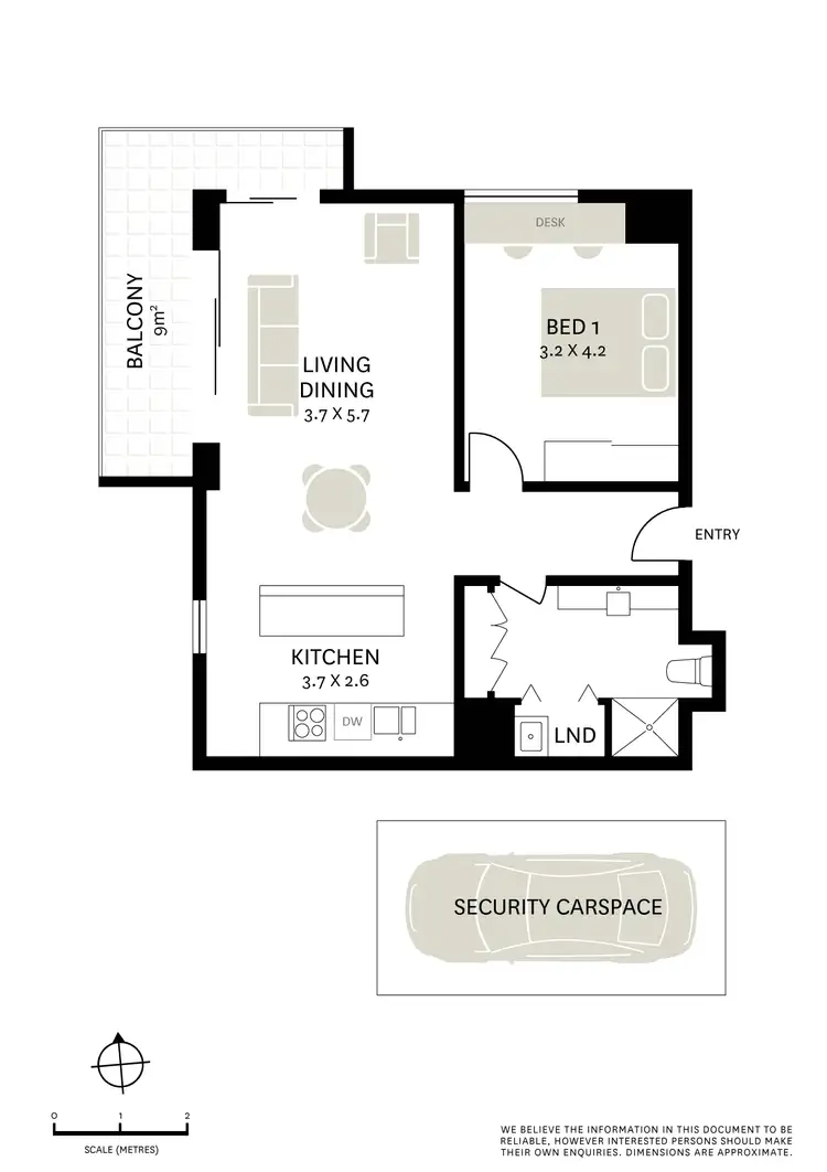 Floorplan of Homely apartment listing, C704/6-8 Crescent Street, Redfern NSW 2016