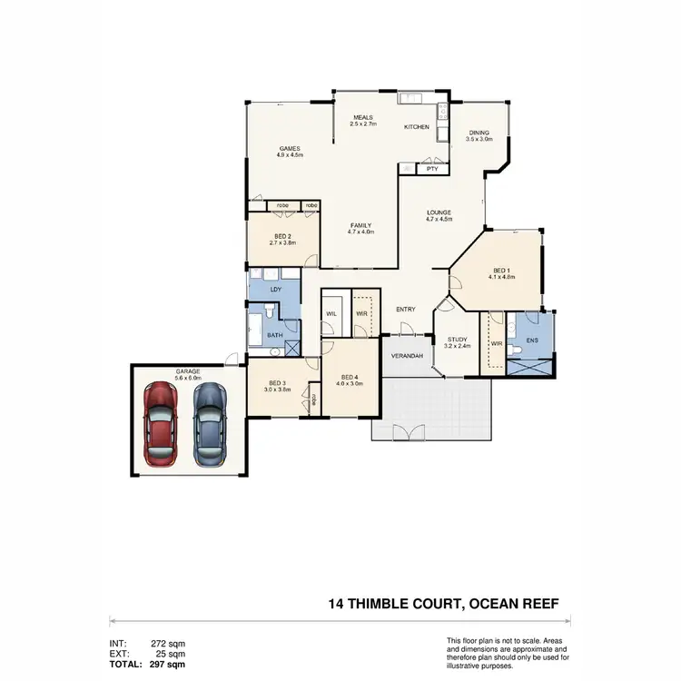 Floorplan of Homely house listing, 14 Thimble Court, Ocean Reef WA 6027