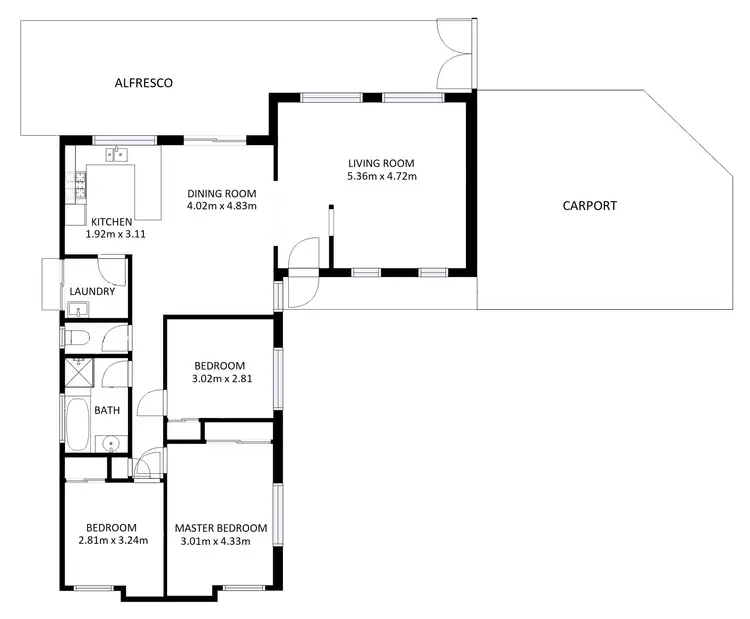 Floorplan of Homely house listing, 47 Azure Drive, Wodonga VIC 3690