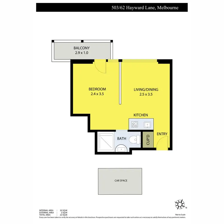 Floorplan of Homely apartment listing, 503/62 Hayward Lane, Melbourne VIC 3000