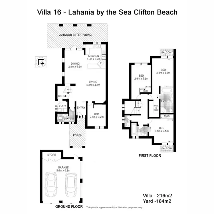 Floorplan of Homely townhouse listing, 16/5-7 Arlington Esplanade, Clifton Beach QLD 4879