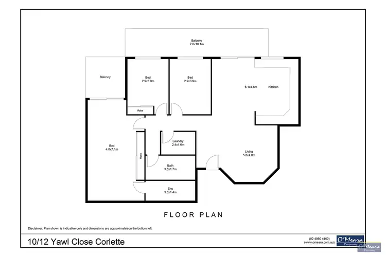 Floorplan of Homely apartment listing, 10/12 Yawl Close, Corlette NSW 2315