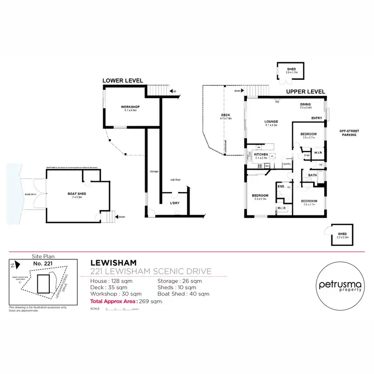 Floorplan of Homely house listing, 221 Lewisham Scenic Drive, Lewisham TAS 7173