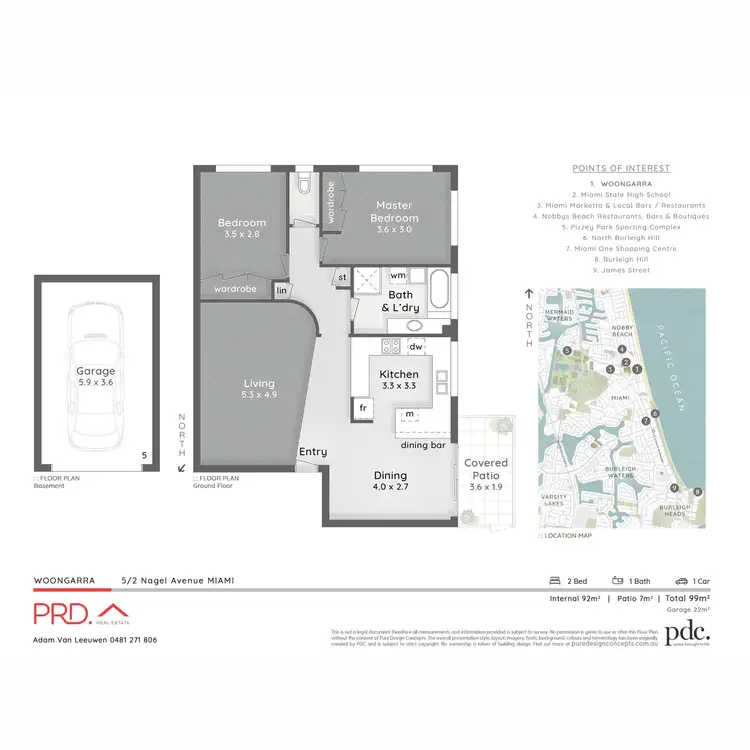 Floorplan of Homely unit listing, 5/2 Nagel Avenue, Miami QLD 4220