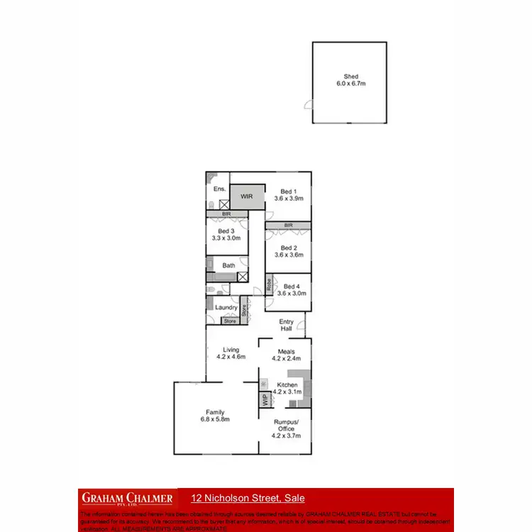 Floorplan of Homely house listing, 12 Nicholson Street, Sale VIC 3850