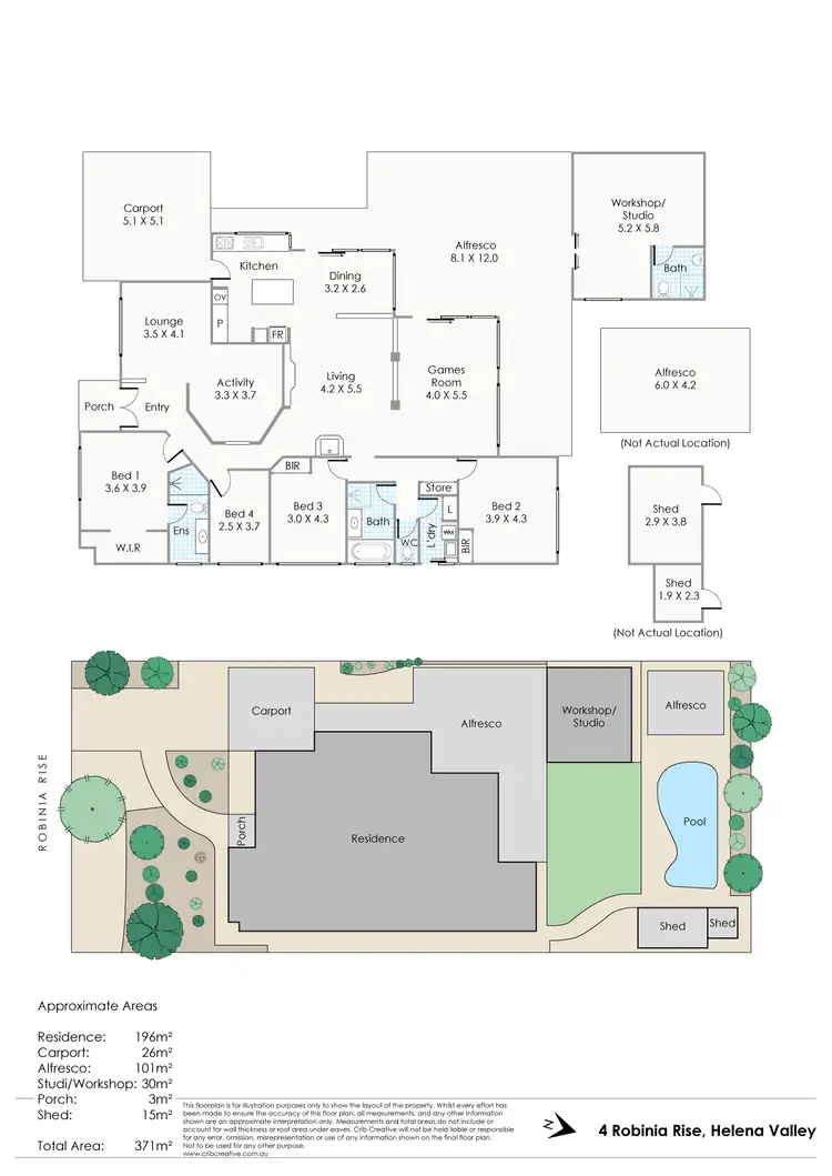 Floorplan of Homely house listing, 4 Robinia Rise, Helena Valley WA 6056