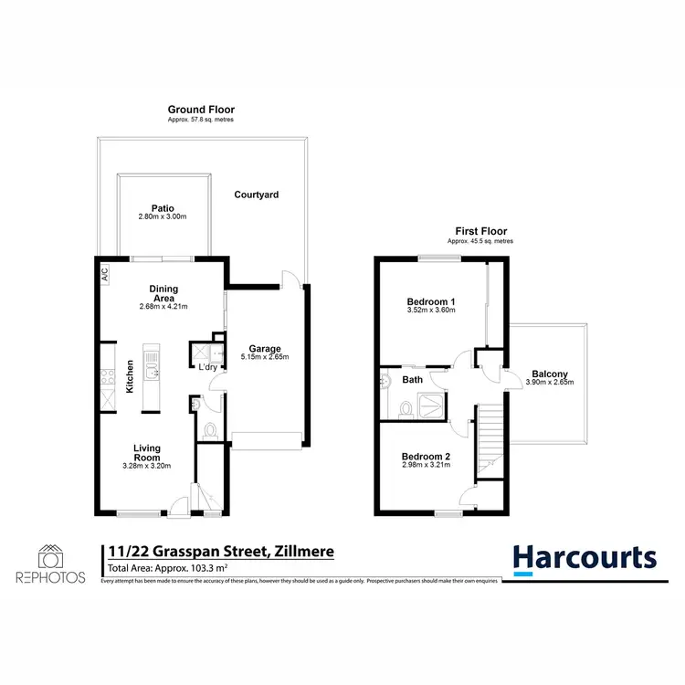 Floorplan of Homely townhouse listing, 11/22 Grasspan Street, Zillmere QLD 4034