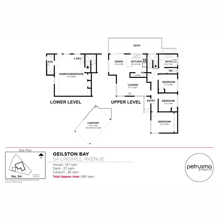 Floorplan of Homely house listing, 54 Lindhill Avenue, Geilston Bay TAS 7015
