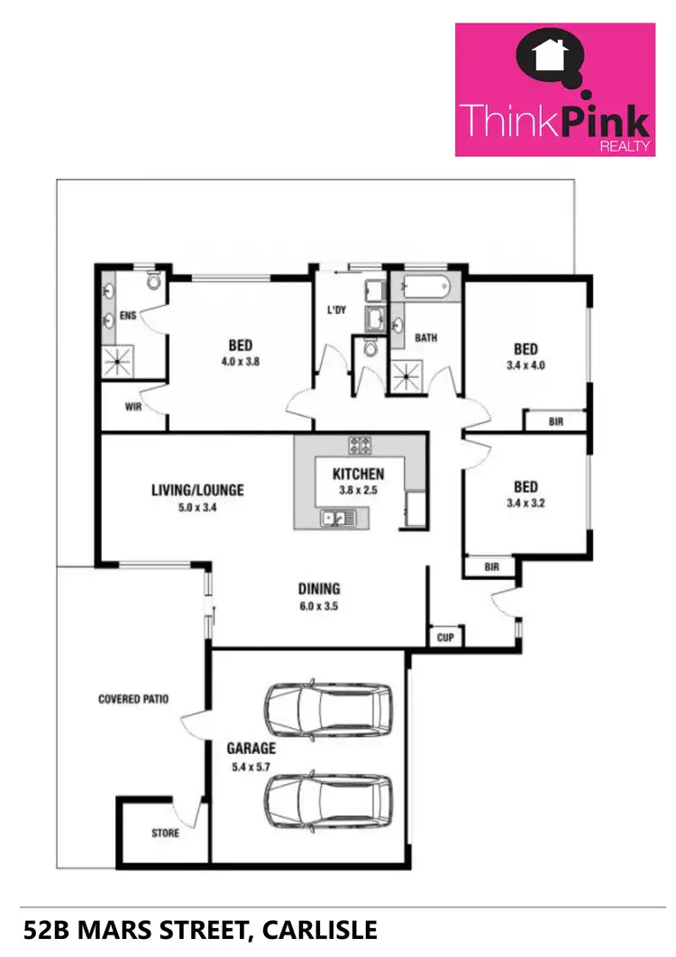 Floorplan of Homely villa listing, 52B Mars Street, Carlisle WA 6101